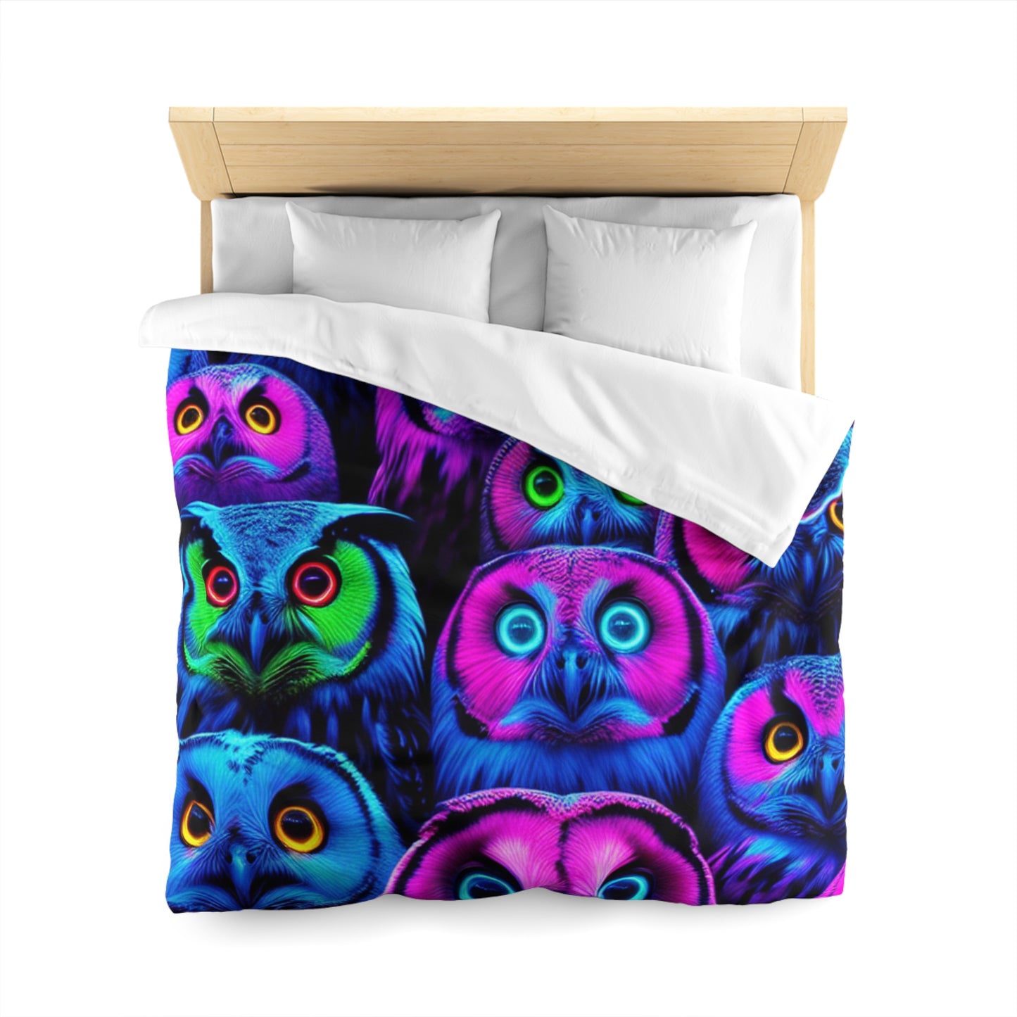 Gianni da Firenze - NEON Owls Microfiber Duvet Cover