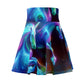 "Enchanted Luminescence" -NEON Unicorns Woman' Skater Skirt