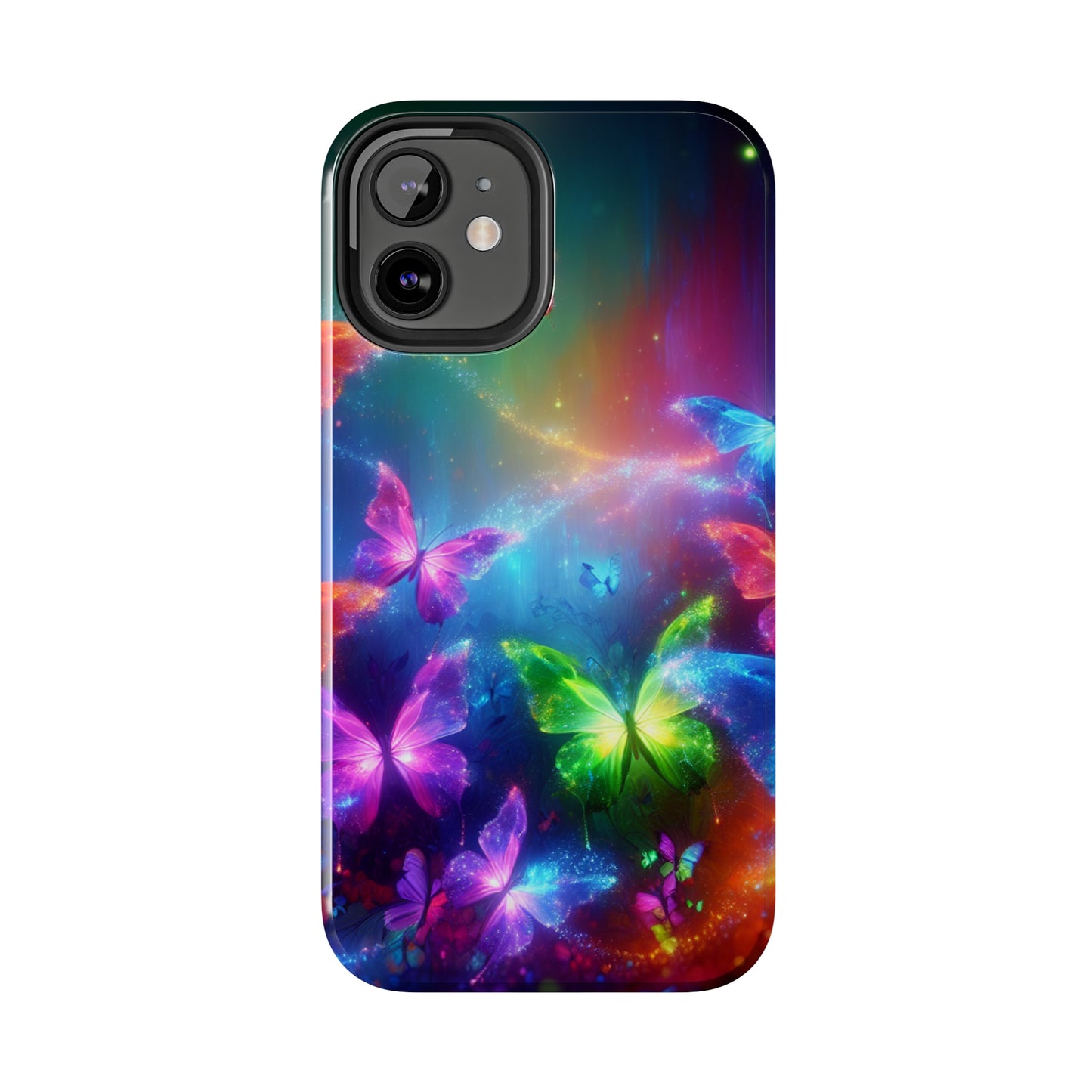 "Glow of the Luminous Butterflies" NEON Butterflies Tough Phone Case