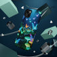 "Neon Meadow" Neon Butterflies and Mushrooms Premium Art Magsafe Magnet Tough IPhone 13 14 15 Pro Plus Max and Mini in Matte and Glossy Phone cases