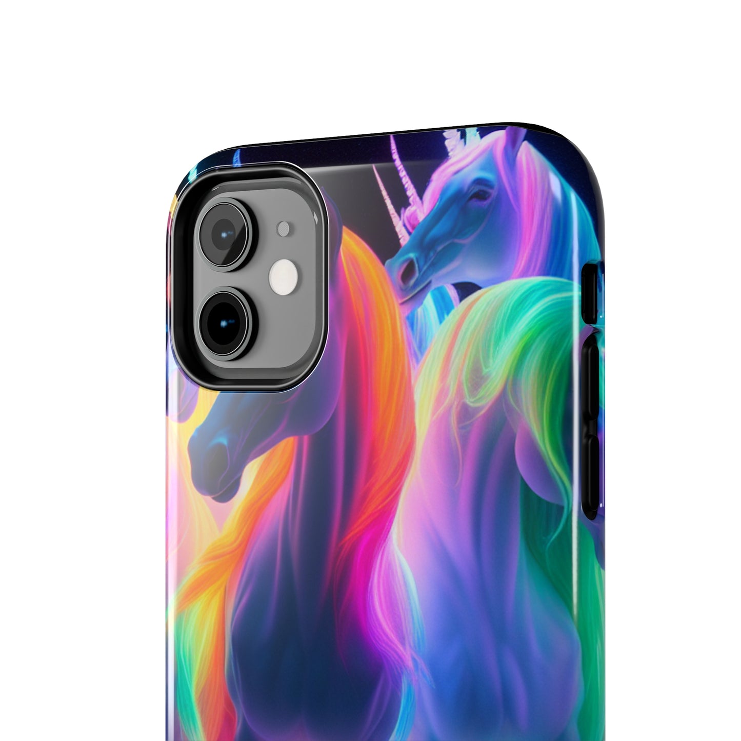 Vividly Rainbow Dreaming NEON Unicorns Tough Phone Case
