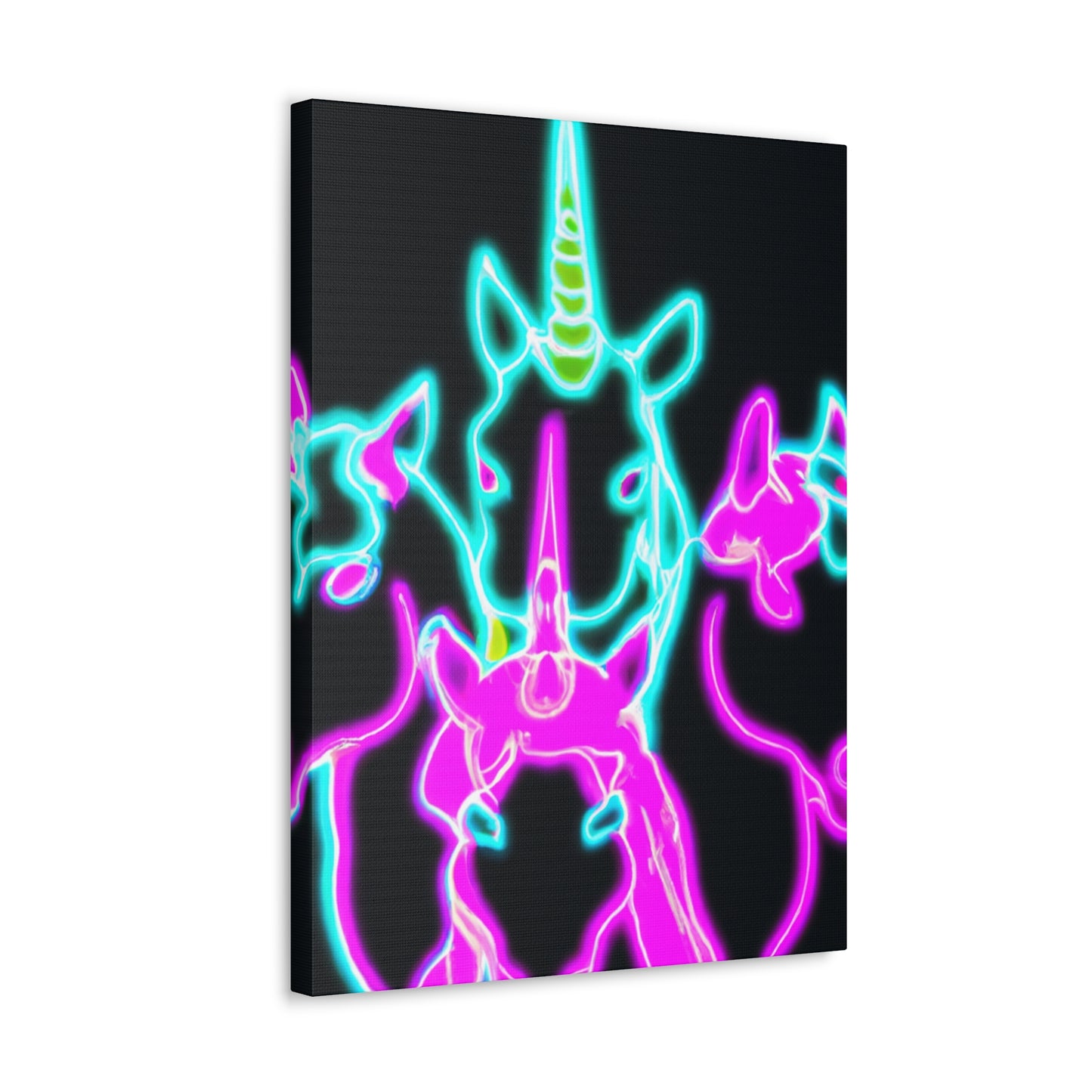 Neon Unicorns Galore! NEON Unicorns Art Canvas