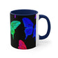 Neon Glitter Symphony Butterflies 11oz Mug