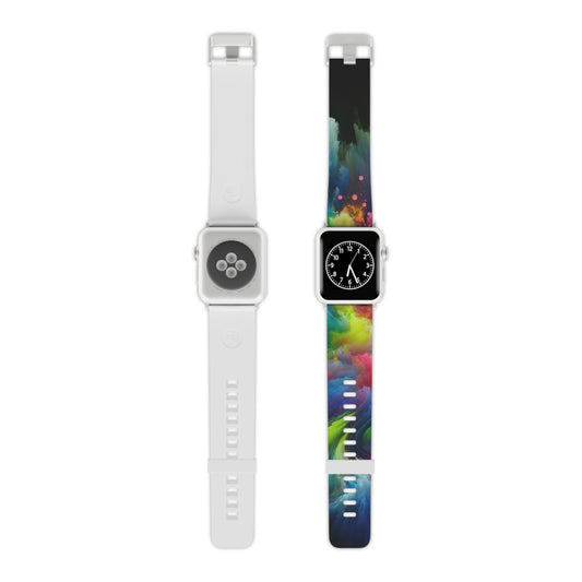 "Neon Flowscape" - Trippy Infinity Patterns Iwatch Band