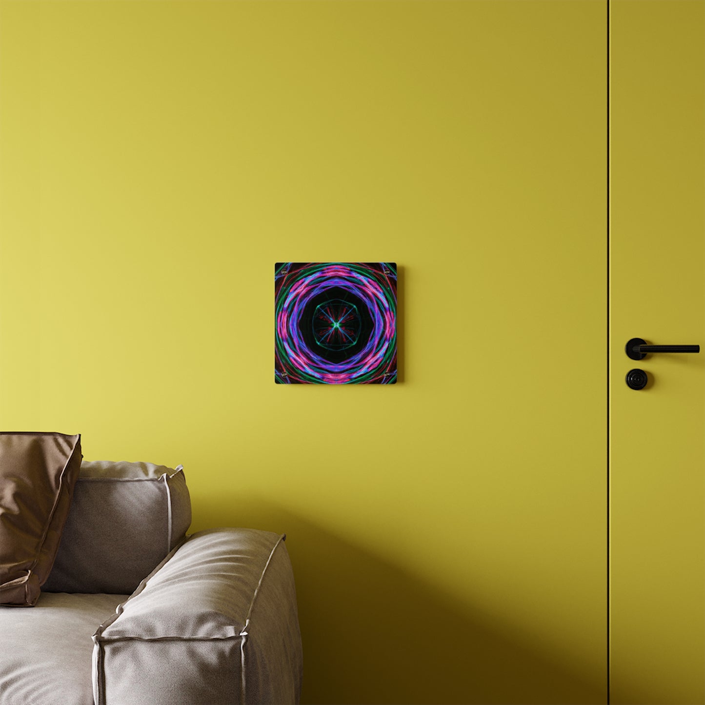 Vivid Vertigo Vortex Trippy Infinity Patterns Acrylic Art Panel