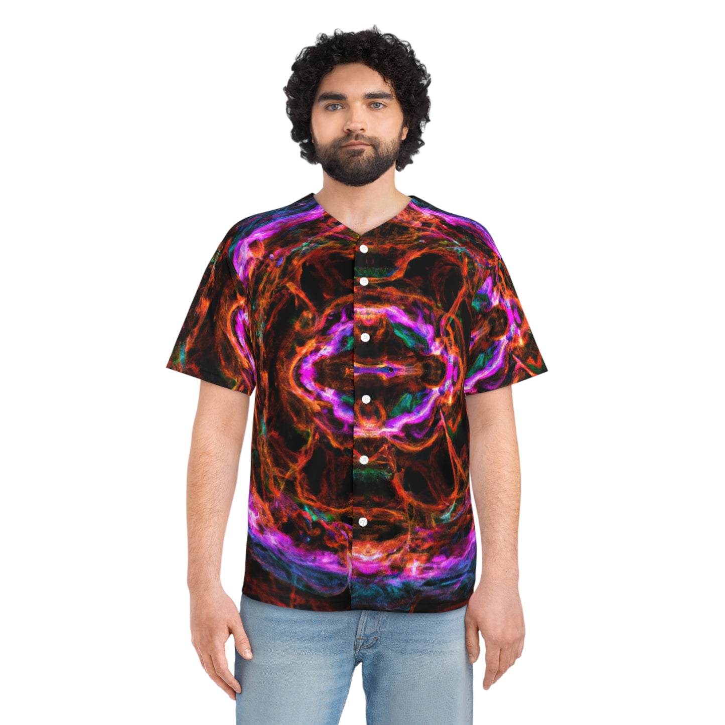 Vortex of Vibrance. Trippy Infinity Patterns Mens Jersey