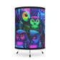 Neon Nocturnal Familiarity - NEON Owls Art Tripod Lamp