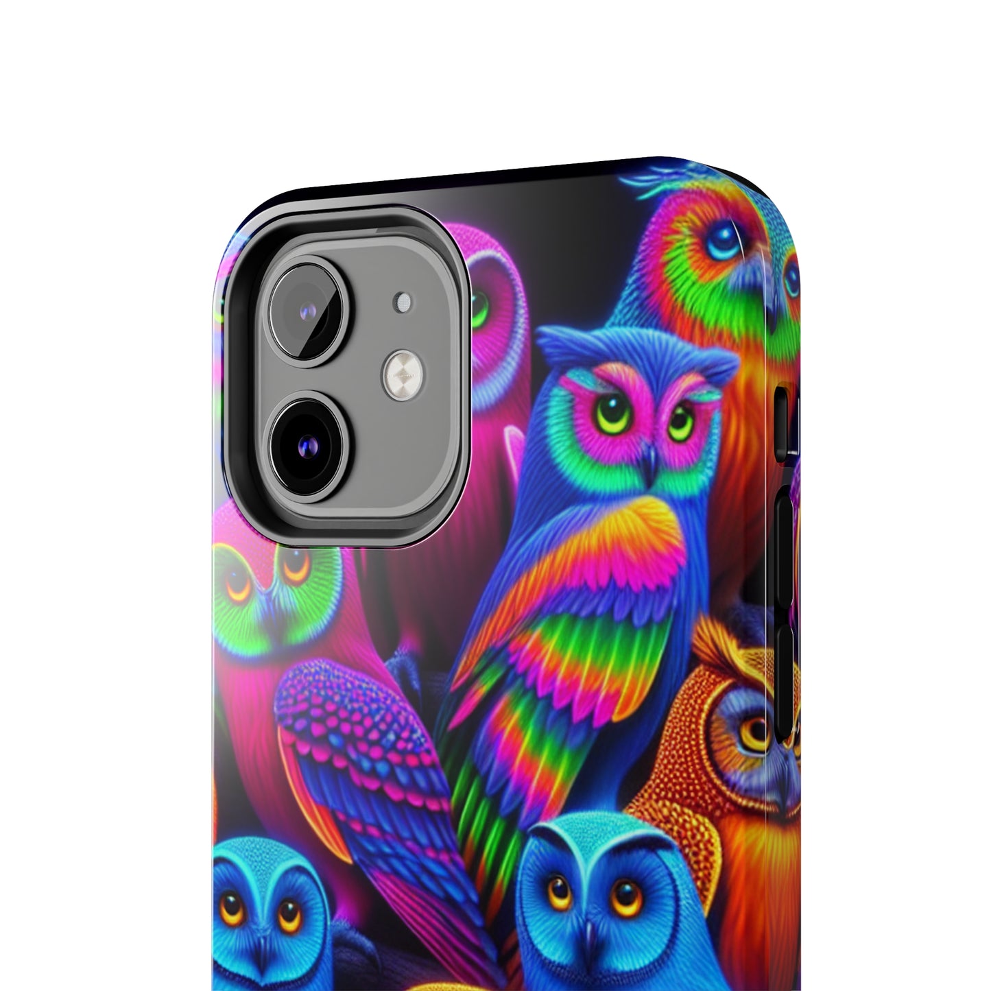"Electric Vivid Night Owls" NEON Owls Tough Phone Case