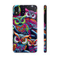"Neon Nocturne" NEON Owls Tough Phone Case