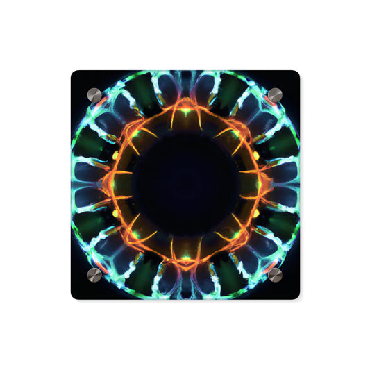 Interstellar Reverie. Trippy Infinity Patterns Acrylic Art Panel