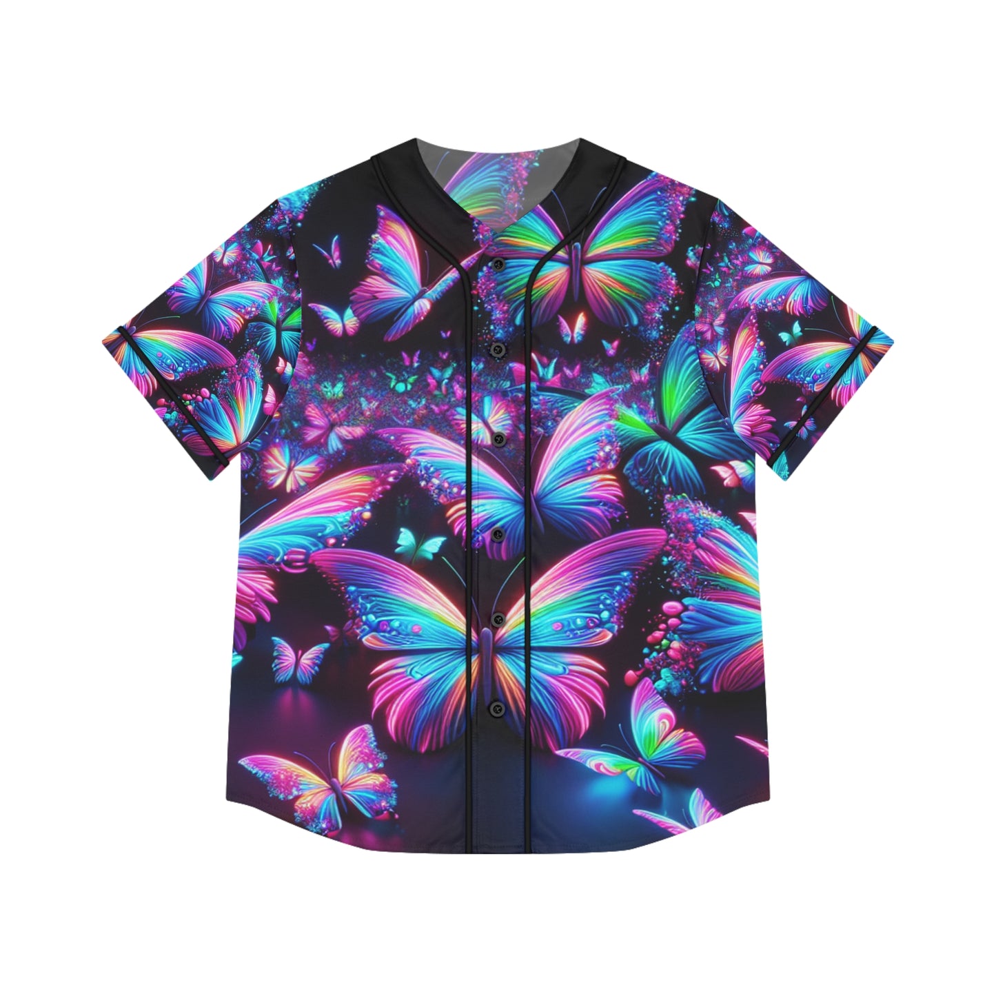 Neon Dreamscape Butterflies Neon Butterflies Womans Jersey