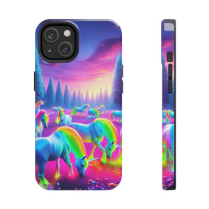 Neon Mystic Unicorns. NEON Unicorns Tough Phone Case