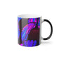 "Luminous Fanciful Flight" Neon Butterflies 11oz Color Morphing Mug