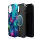 Vivid Glinting Neon Butterflies Neon Butterflies Premium Art Magsafe Magnet Tough IPhone 13 14 15 Pro Plus Max and Mini in Matte and Glossy Phone cases