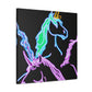 "Galactic Shebang of Neon Unicorns" NEON Unicorns Art Canvas
