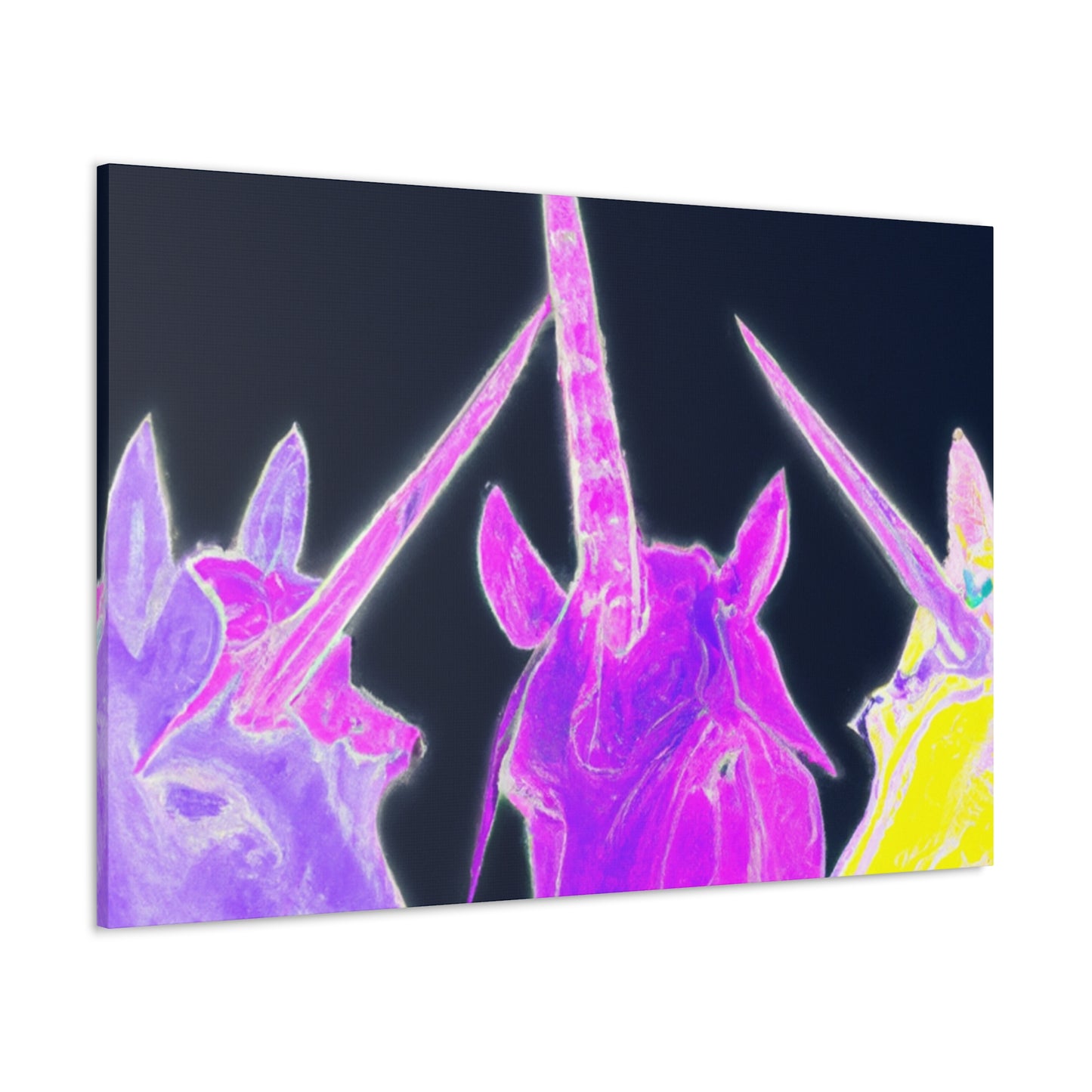 Neon Unicorn Dreamscape NEON Unicorns Art Canvas