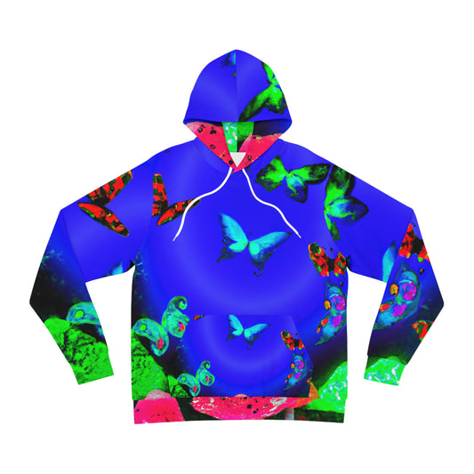 "Neon Bloom" - Butterflies & Mushrooms AOP Hoodie