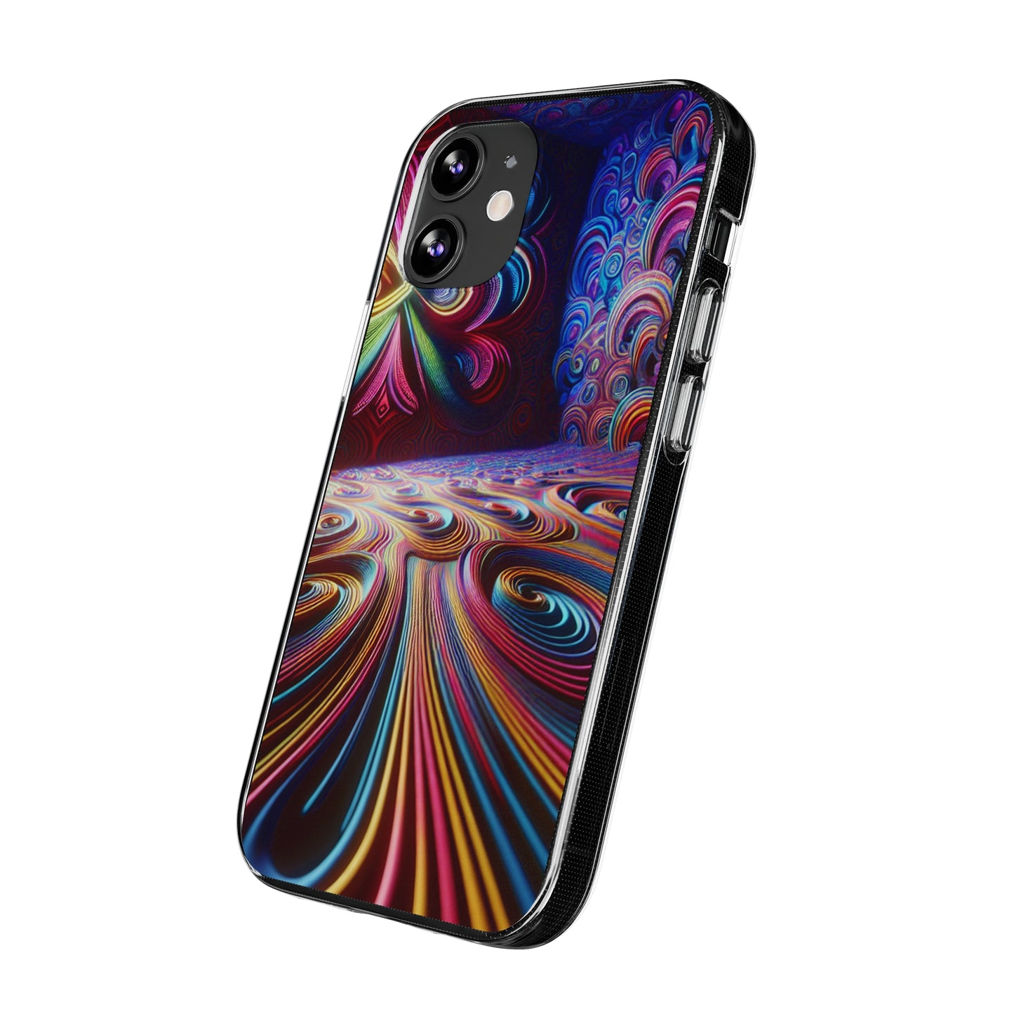 Vibin' Neon Infinity. Infinity Patterns Art Polycarbonate Phone Case