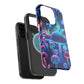 Neon Glitterbug Heaven. Neon Butterflies and Mushrooms Premium Art Magsafe Magnet Tough IPhone 13 14 15 Pro Plus Max and Mini in Matte and Glossy Phone cases