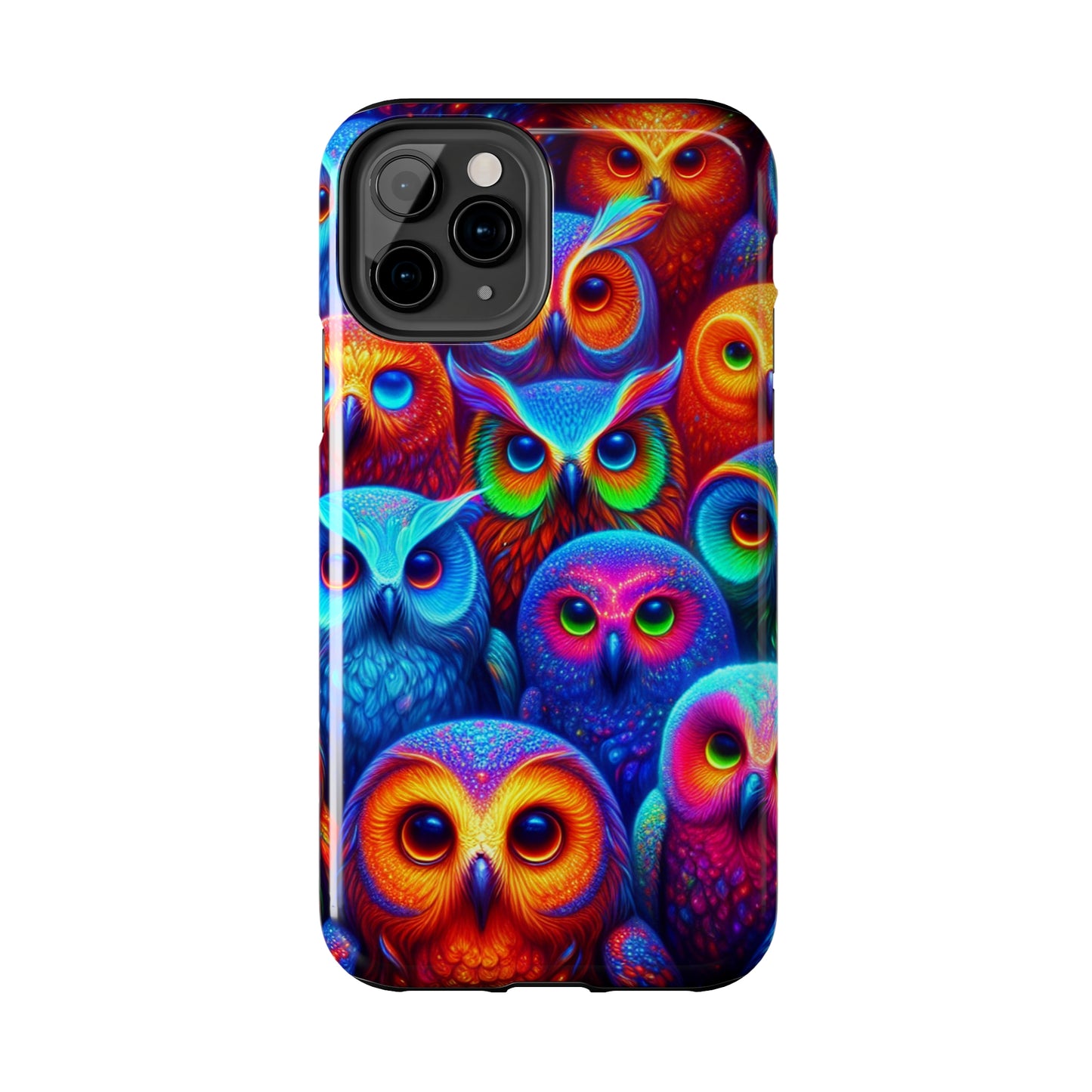 'Electric Neon Owl Harmony' NEON Owls Tough Phone Case