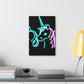 "Neon Unicorn Carnival" NEON Unicorns Art Canvas