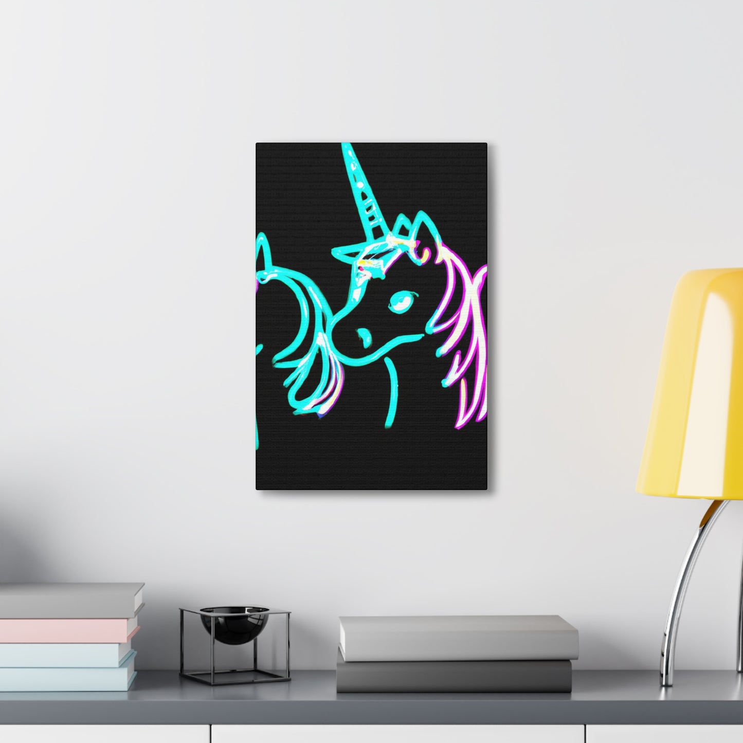 "Neon Unicorn Carnival" NEON Unicorns Art Canvas