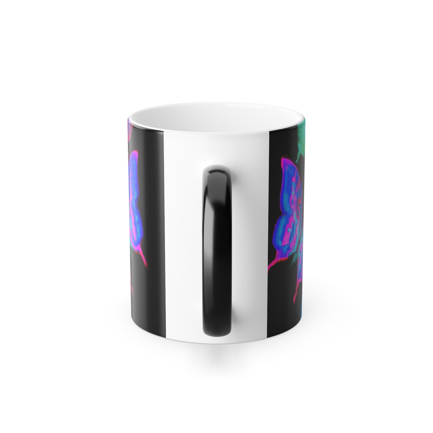 Neon Flutterings. Neon Butterflies 11oz Color Morphing Mug