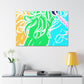 Neon Herd-scape NEON Unicorns Art Canvas
