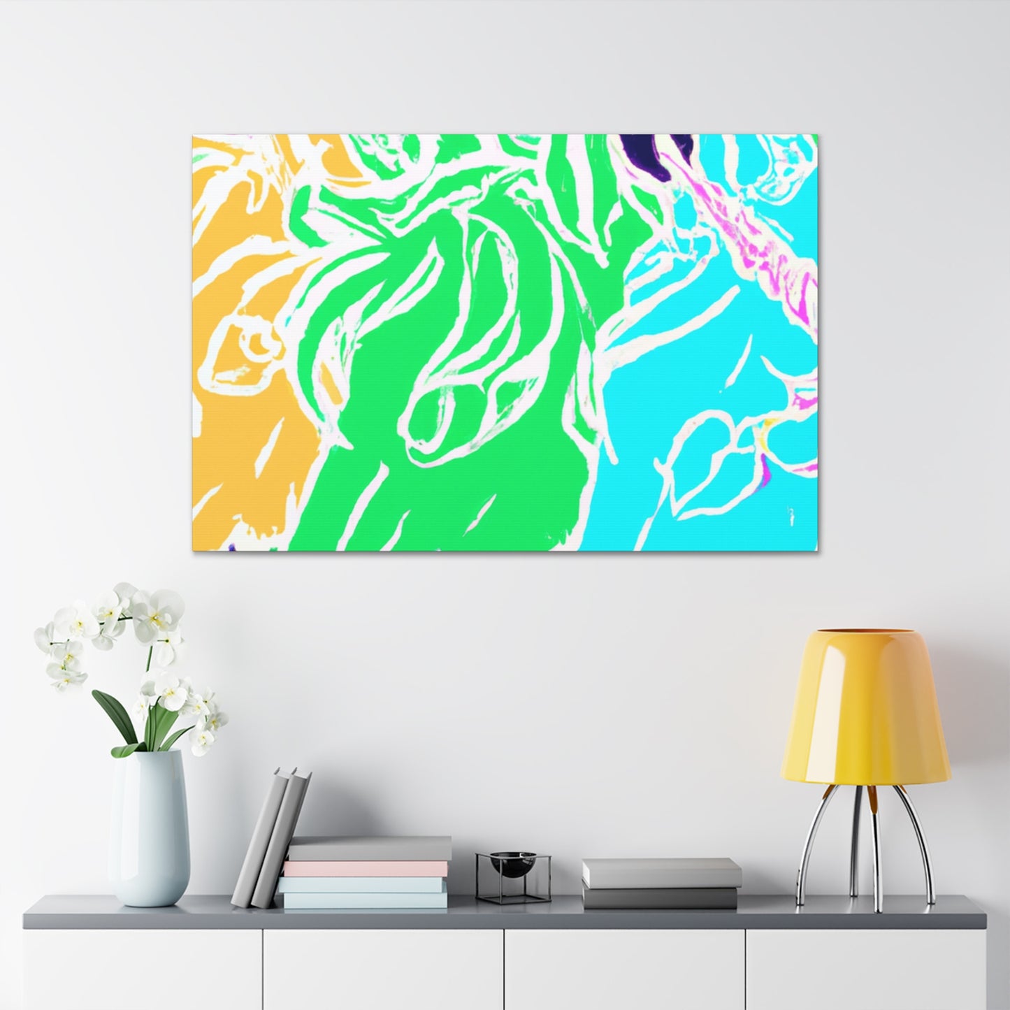 Neon Herd-scape NEON Unicorns Art Canvas