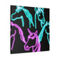 'Neon Unicorn Pod' NEON Unicorns Art Canvas