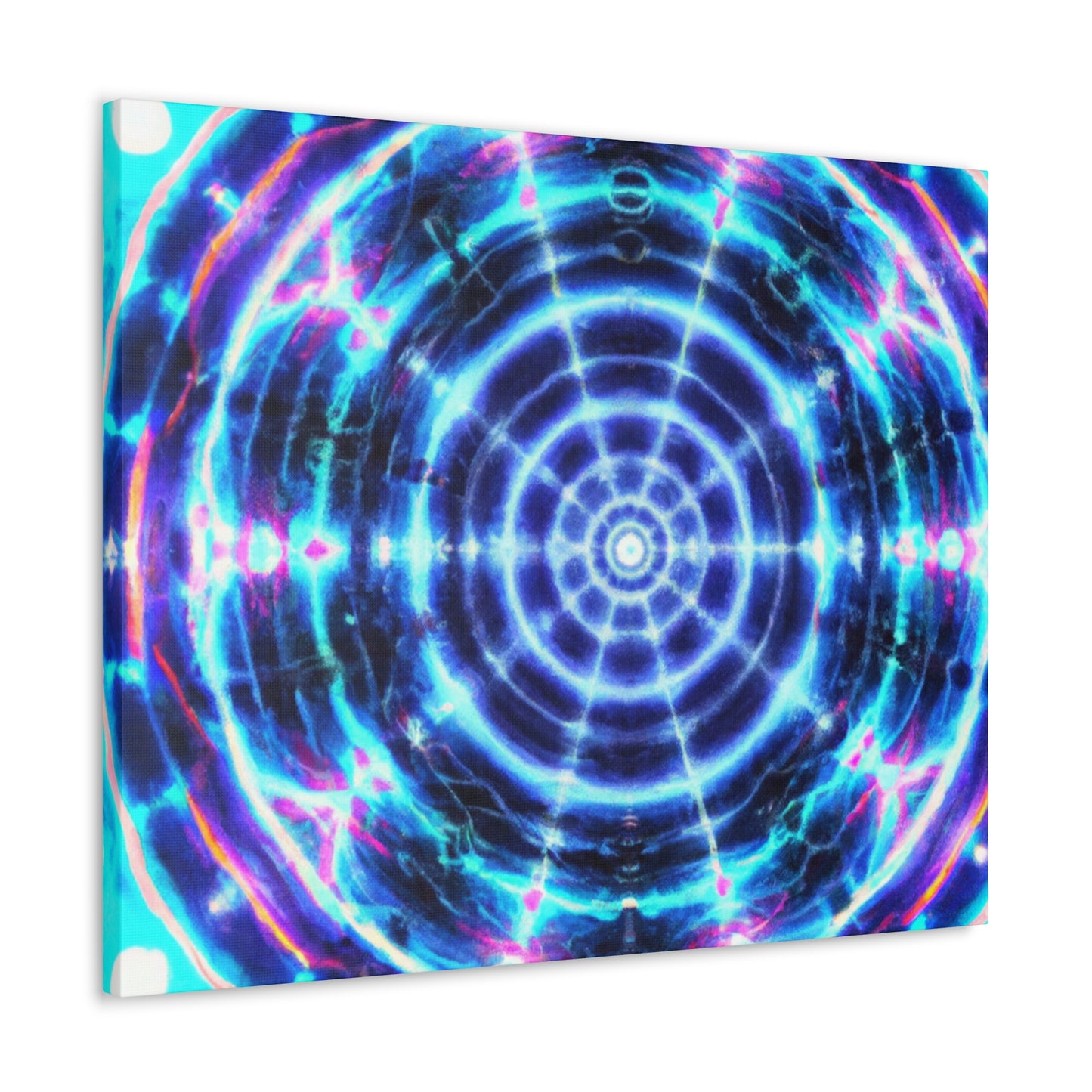 Neon Infinity Visions. Trippy Infinity Patterns Art Canvas