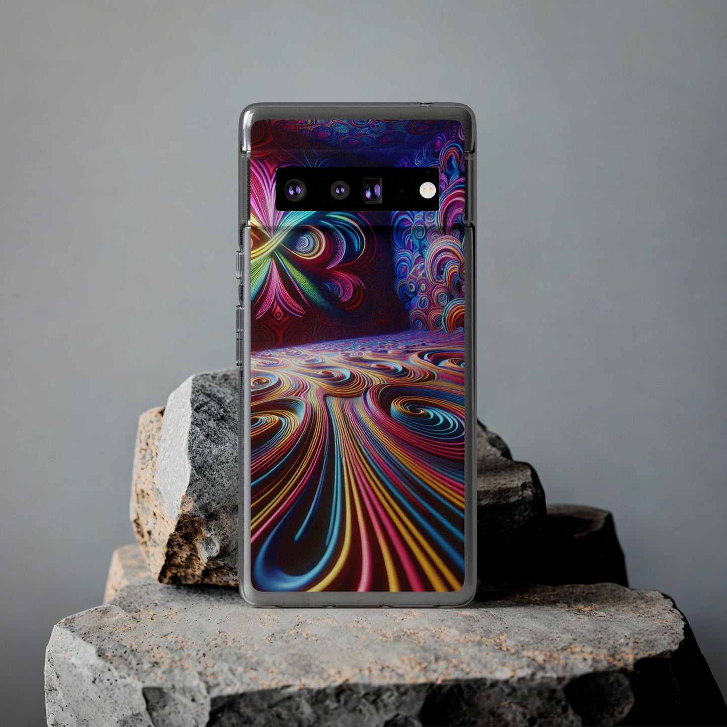 Vibin' Neon Infinity. Infinity Patterns Art Polycarbonate Phone Case