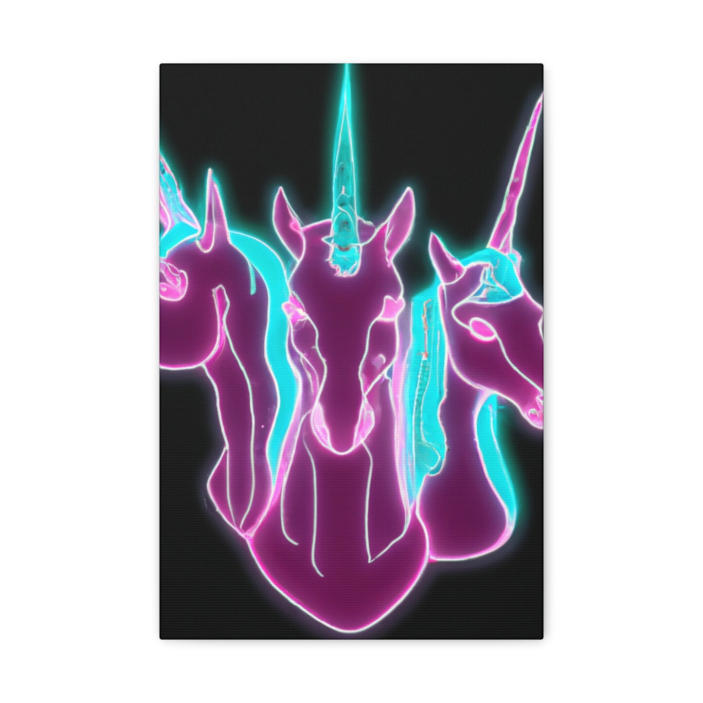 "Neon Unicorn Posse" NEON Unicorns Art Canvas