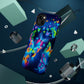 "Atmospheric Fluorescence" Neon Butterflies Premium Art Magsafe Magnet Tough IPhone 13 14 15 Pro Plus Max and Mini in Matte and Glossy Phone cases