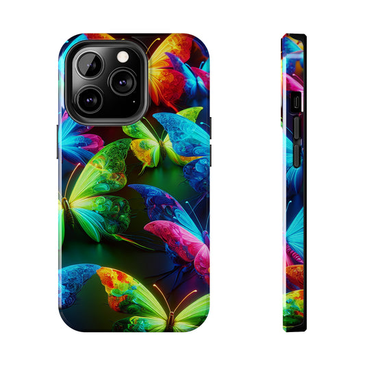 Neon Nectar Flutter. NEON Butterflies Tough Phone Case