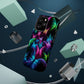 'Euphoria in Neon Flight' Neon Butterflies Premium Art Magsafe Magnet Tough IPhone 13 14 15 Pro Plus Max and Mini in Matte and Glossy Phone cases