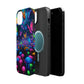 Neon Fruition Neon Butterflies and Mushrooms Premium Art Magsafe Magnet Tough IPhone 13 14 15 Pro Plus Max and Mini in Matte and Glossy Phone cases