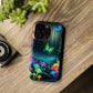 Neon Nocturne. Neon Butterflies and Mushrooms Premium Art Magsafe Magnet Tough IPhone 13 14 15 Pro Plus Max and Mini in Matte and Glossy Phone cases