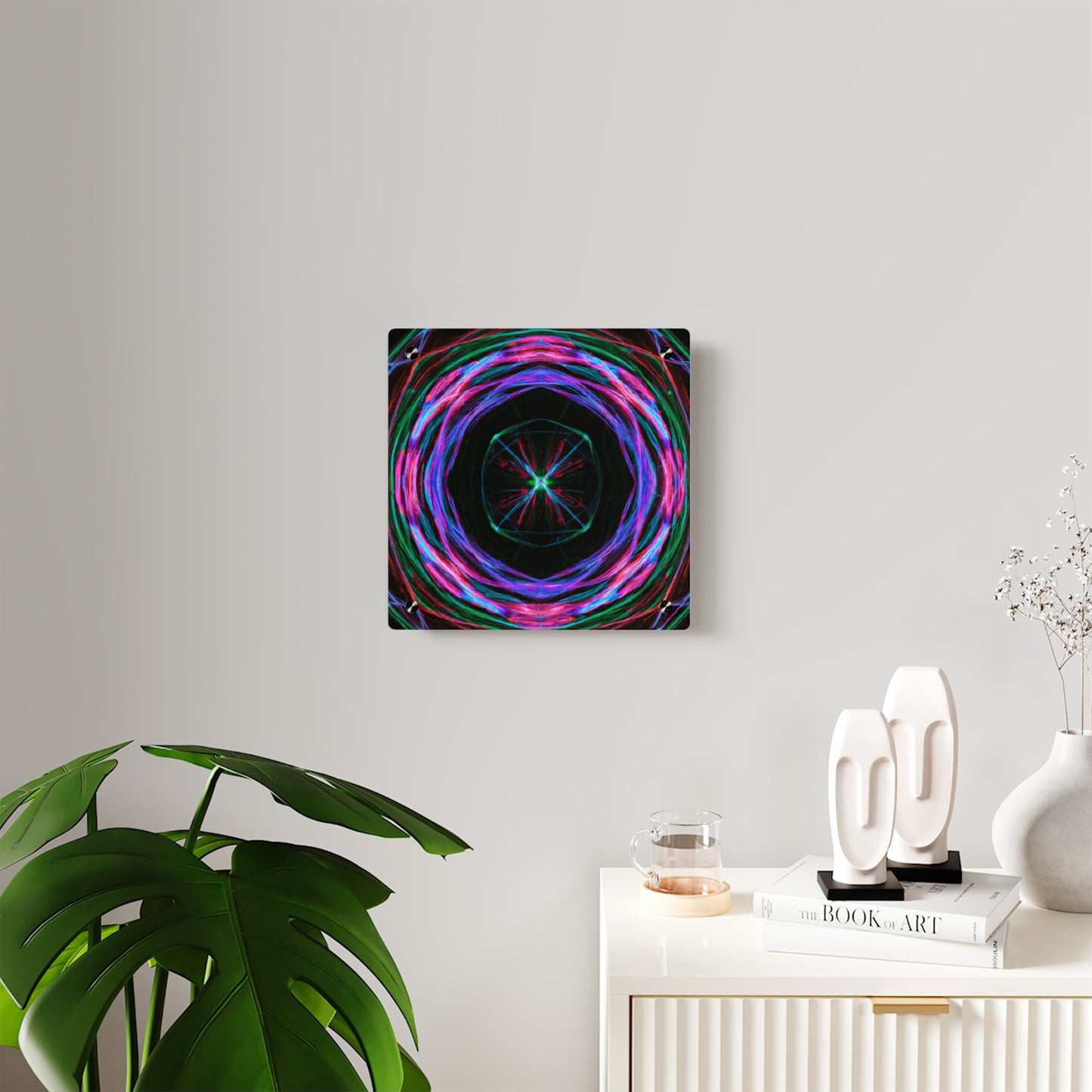 Vivid Vertigo Vortex Trippy Infinity Patterns Acrylic Art Panel
