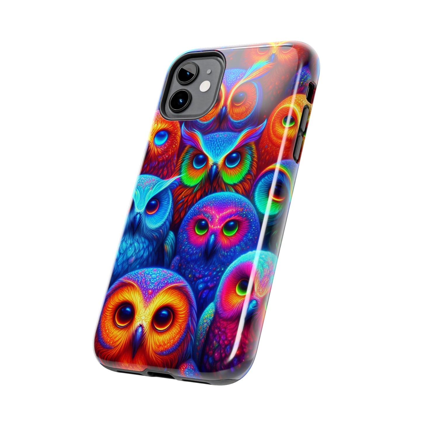 'Electric Neon Owl Harmony' NEON Owls Tough Phone Case