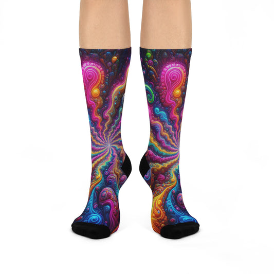 Interstellar Radiance. Trippy Cushioned Crew Socks