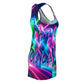 Kaleidicorn Spectacle. Neon Unicorns Racerback Dress