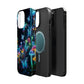 "Neon Dreamscape" Neon Butterflies and Mushrooms Premium Art Magsafe Magnet Tough IPhone 13 14 15 Pro Plus Max and Mini in Matte and Glossy Phone cases
