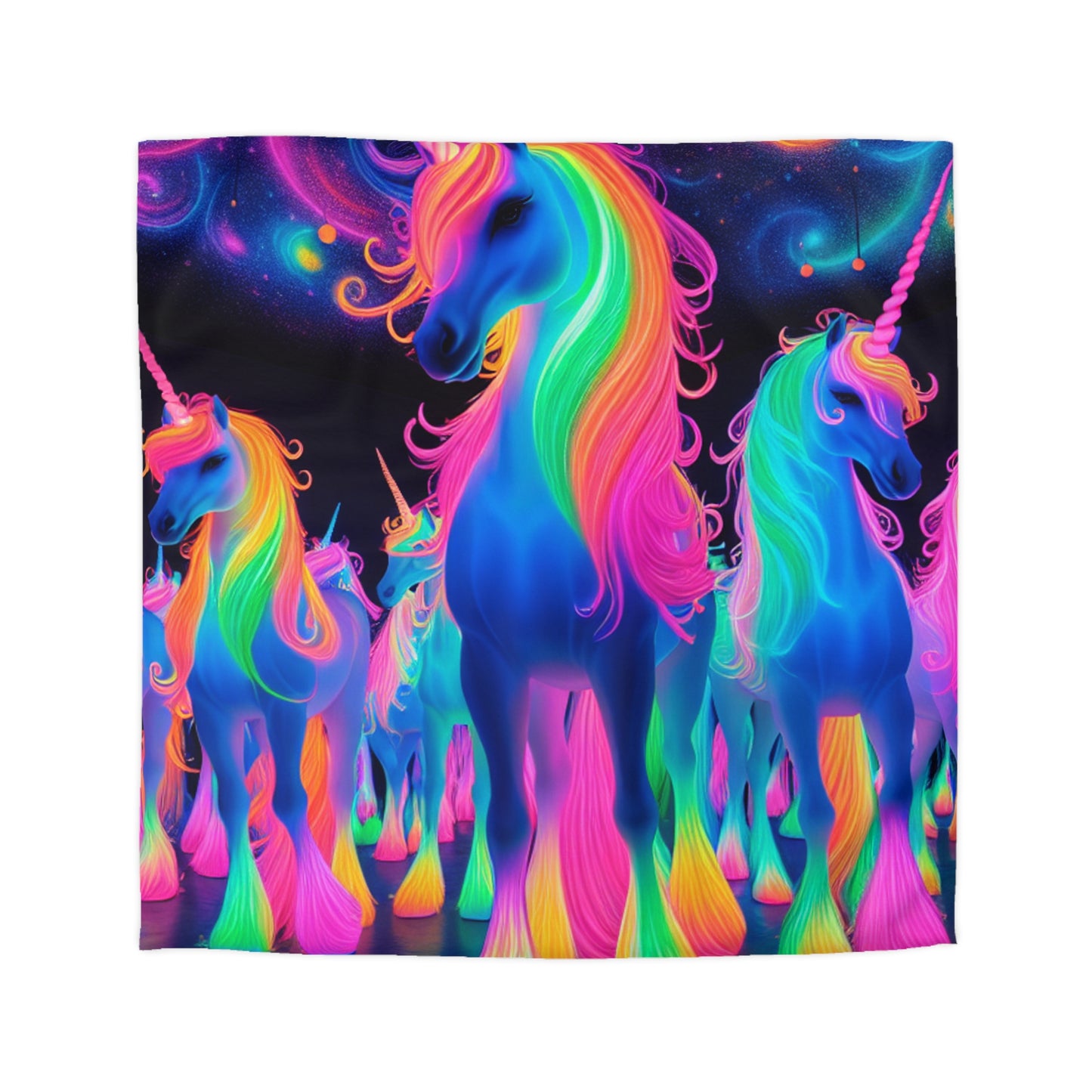 Andrea da Lucca - NEON Unicorns Microfiber Duvet Cover