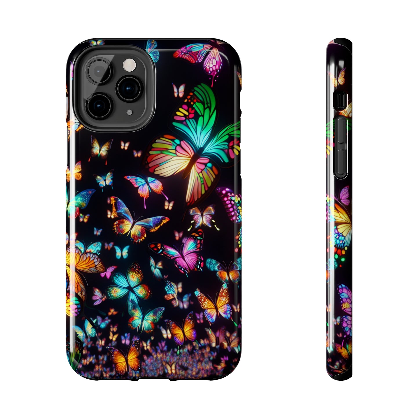 Neon Butterflies Dance NEON Butterflies Tough Phone Case Iphone 6 7 8 9 10 11 12 13 14 SE X XR XS Pro Max Mini Plus