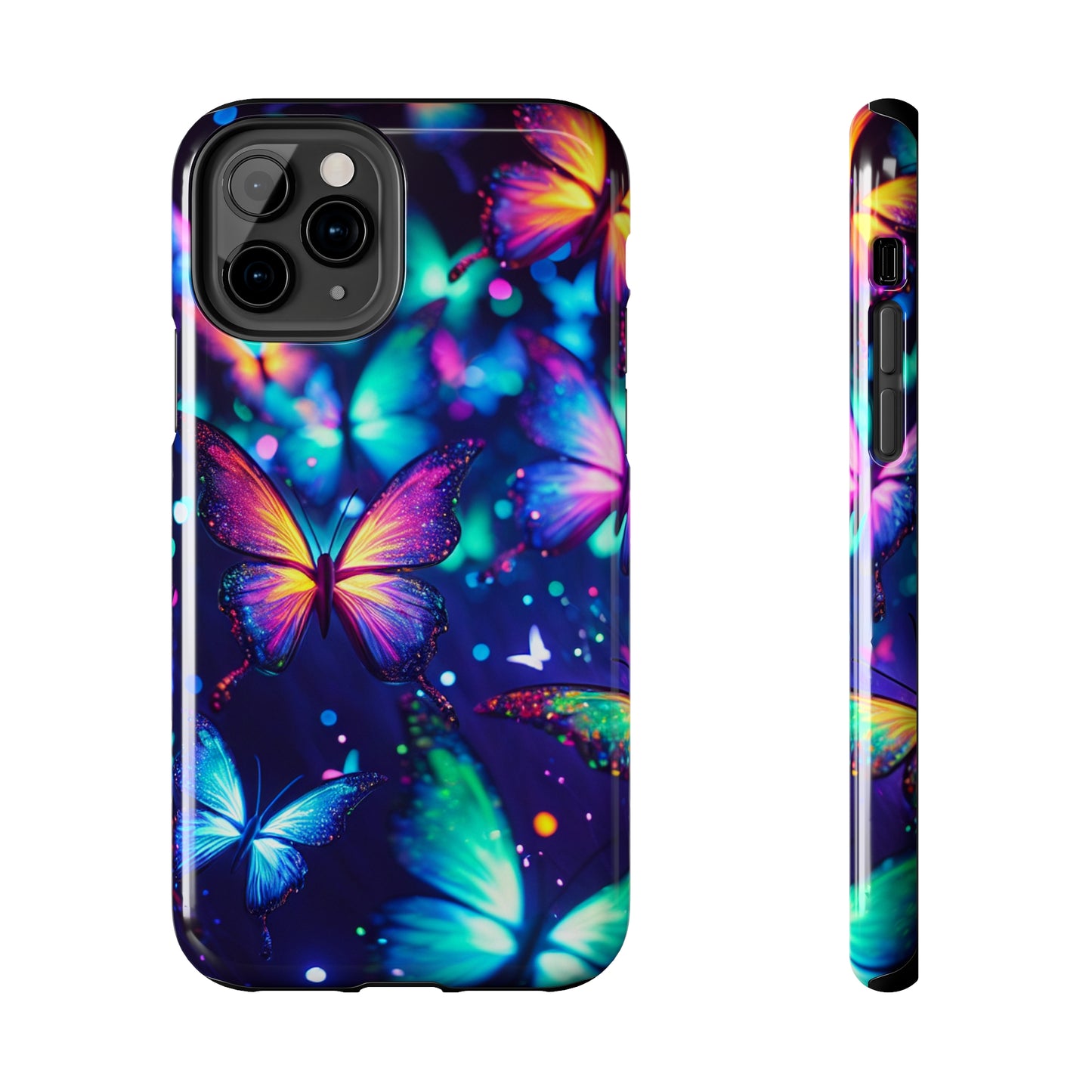 Neon Flutterings. NEON Butterflies Tough Phone Case Iphone 6 7 8 9 10 11 12 13 14 SE X XR XS Pro Max Mini Plus