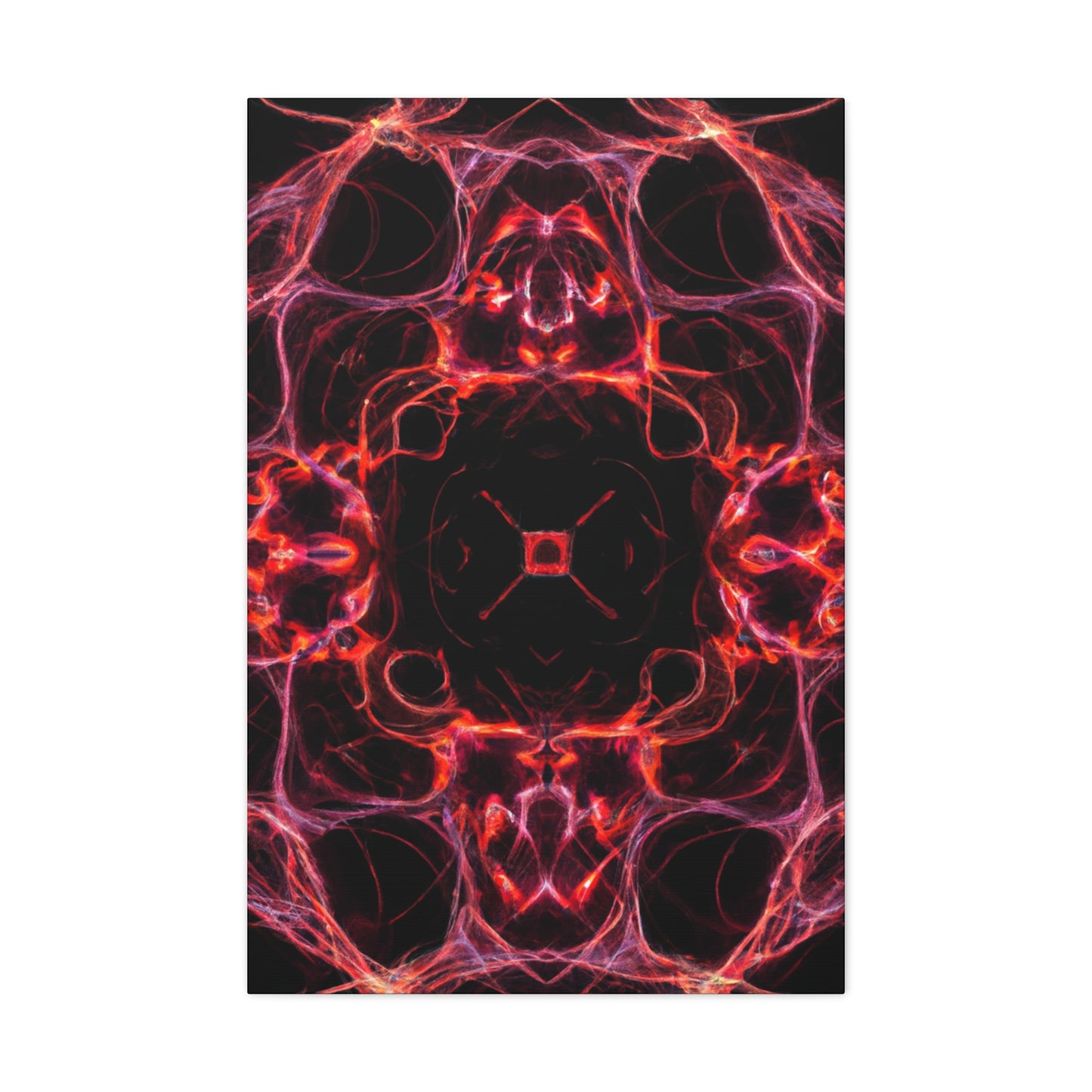 "Unlimited Neon Dreams" Trippy Infinity Patterns Art Canvas