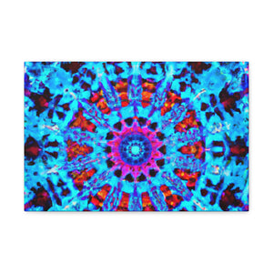 Vividly-Vortexed Neon Infinity Illumination. Trippy Infinity Patterns Art Canvas