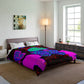 Neon Jungle Dance. Butterflies & Mushrooms Comforter Blanket