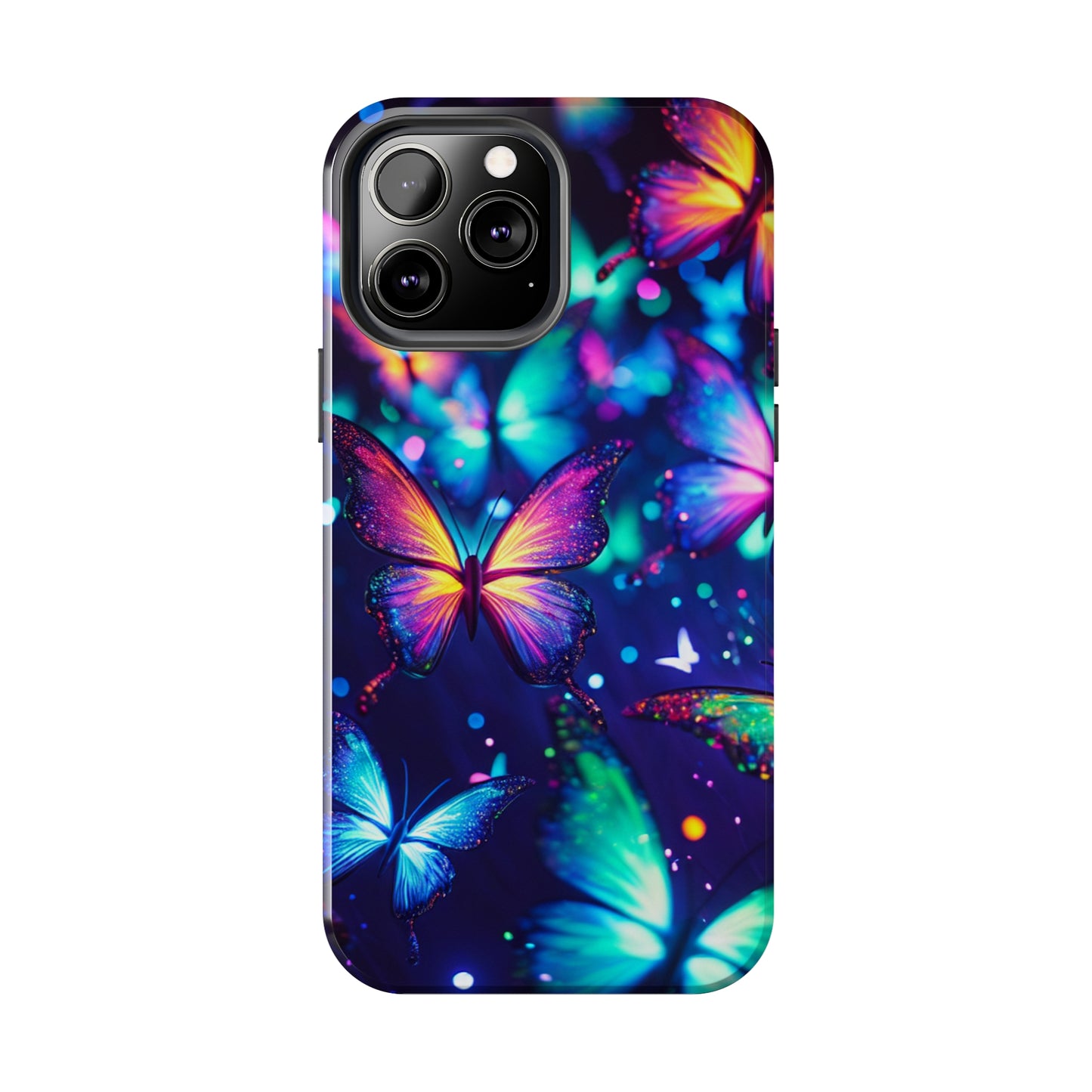 Neon Flutterings. NEON Butterflies Tough Phone Case Iphone 6 7 8 9 10 11 12 13 14 SE X XR XS Pro Max Mini Plus